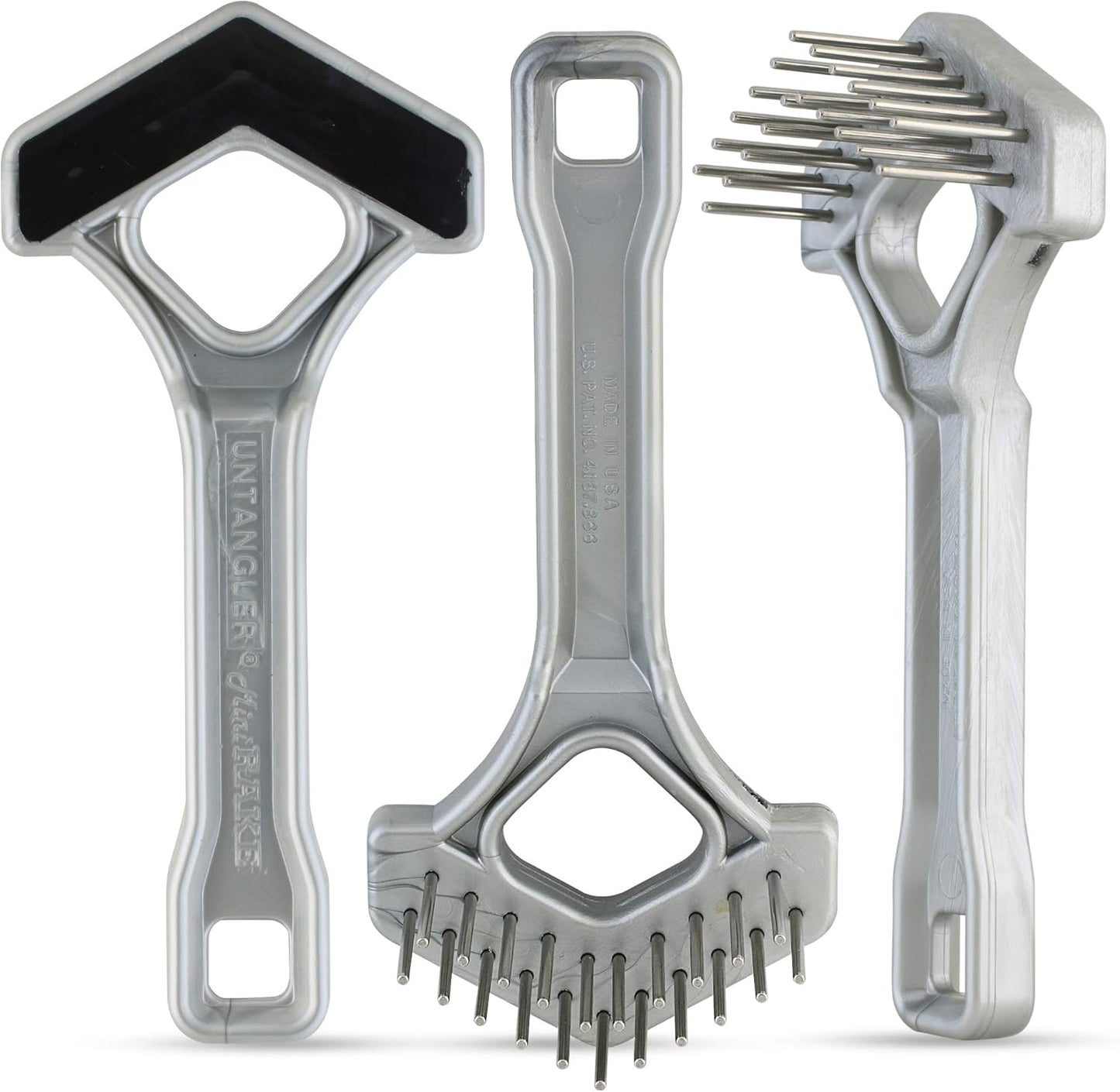 Mini-Rake V-Shaped with 1" Long Double-Row Rotating Teeth (AquaBlue)