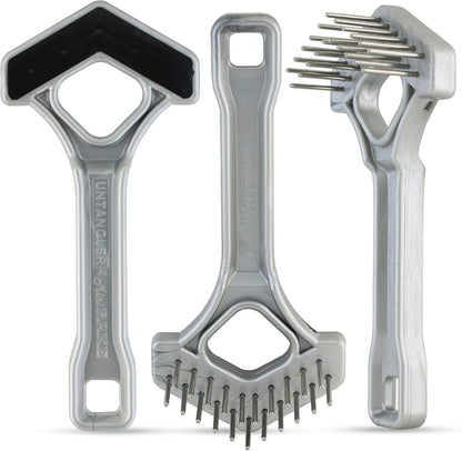 Mini-Rake V-Shaped with 1" Long Double-Row Rotating Teeth (AquaBlue)