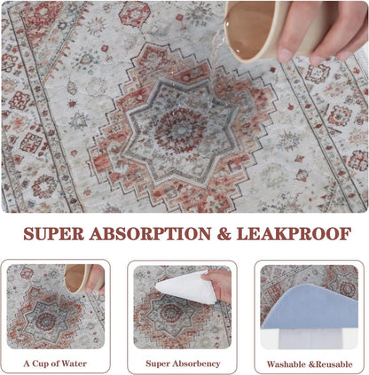 Qeils Washable Pee Pads, Reusable Puppy Pads Super Absorbent Leakproof Dog Training Pads, Non-Slip Wee Wee Pads for Crate, Floor, Potty Pads Feeding Mat Dog Pee 2 Pack 18"x30"