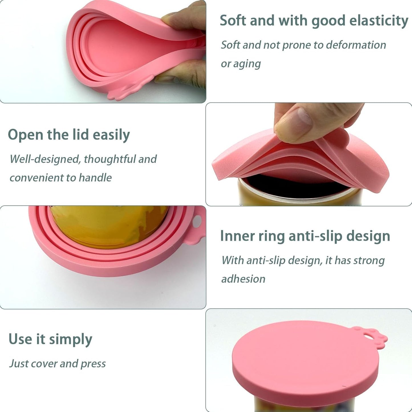 Cat Spoons for Wet Food Pet Can Lid Cover, Silicone Multi-Function Cute Paw Shape Opener Spatula Cat Food Spoon Cat Food Can Lid (Mixing colors)