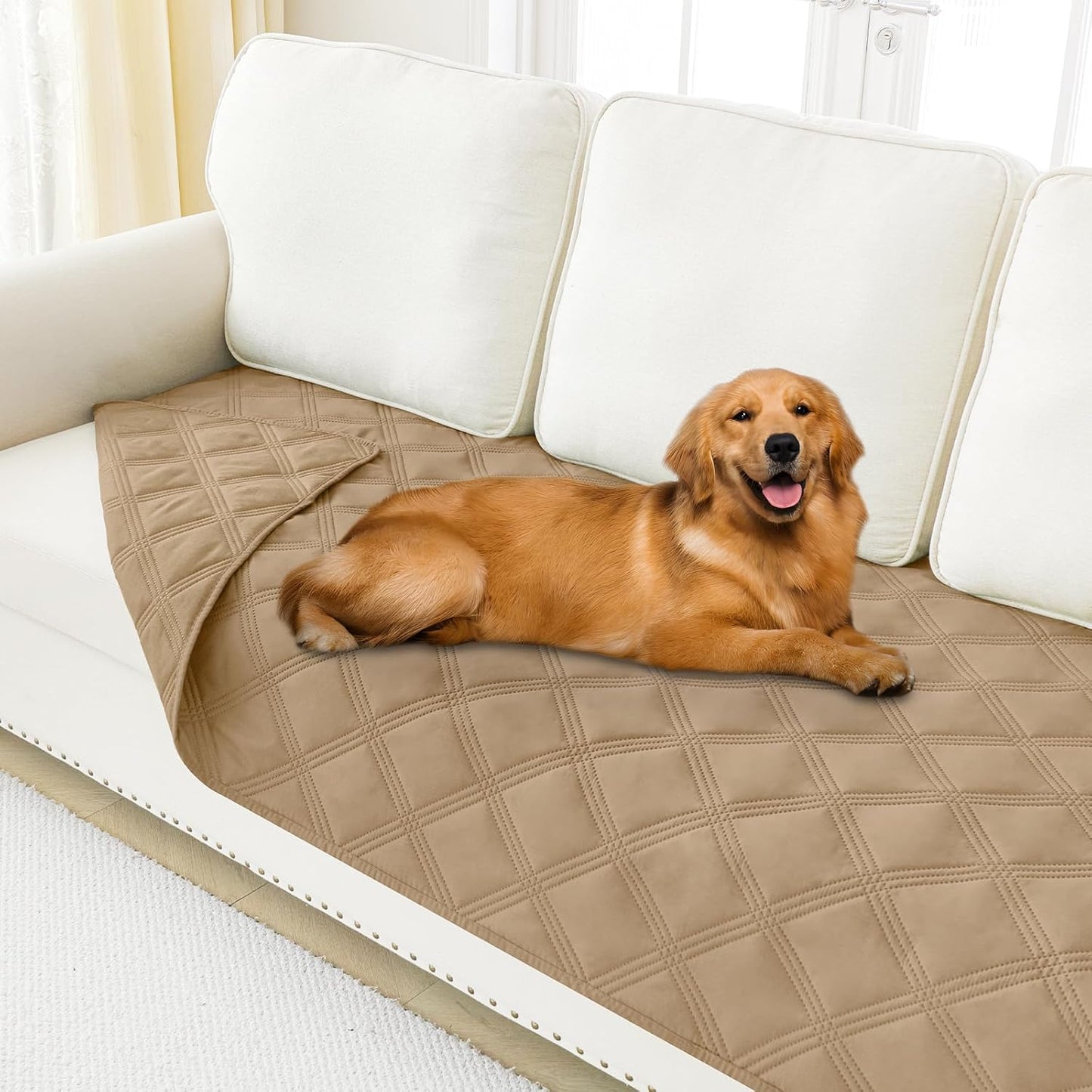 Smiry Waterproof Dog Bed Cover Blanket 30x70, Soft Reversible Pet Blanket, Washable Leakproof Cats Dogs Couch Cover for Sofa, Couch, Furniture, Grey/Dark Grey