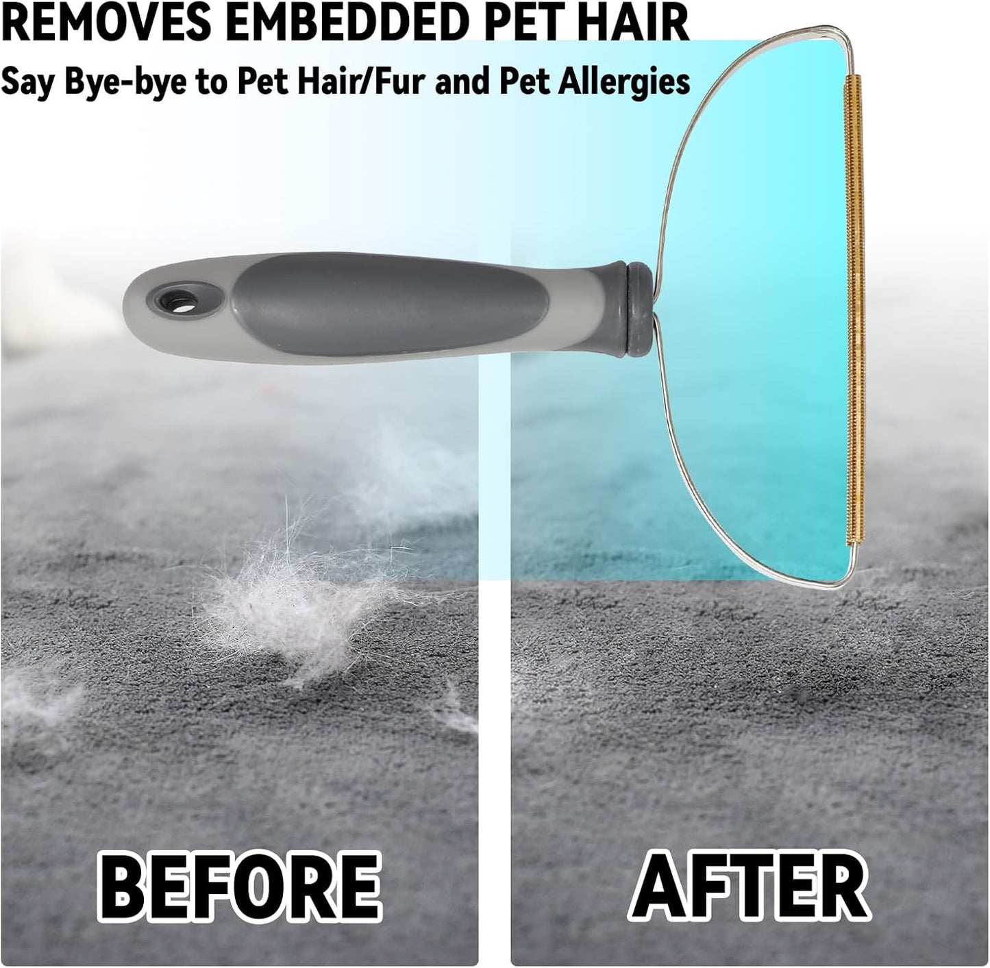 Pet Hair Remover, Dog&Cat Hair Remover Cleaner Pro, Portable Fur Remover Tool for Couch, Clothes, Pet Towers & Rugs, Black