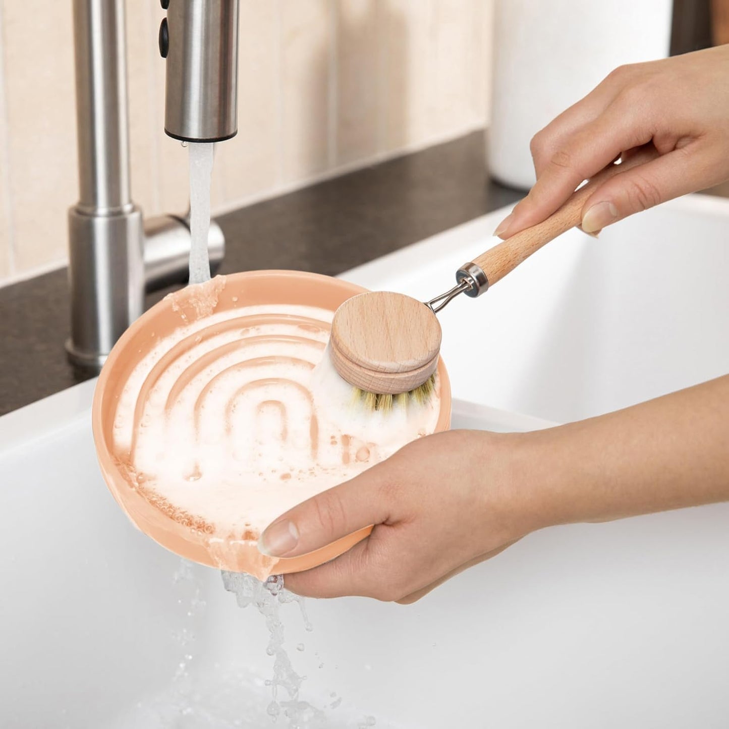 Should We Go? Slow Feeder for Dogs & Puppies, The Slowdown Bowl Silicone Slow Eating, Modern Lick Mat Design, Reduces Gulping, Fits 2 Cups, 7.5” Across x 1.5” Tall, Mealtime Challenge, Medium-Blush