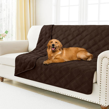 Smiry Waterproof Dog Bed Cover Blanket 30x70, Soft Reversible Pet Blanket, Washable Leakproof Cats Dogs Couch Cover for Sofa, Couch, Furniture, Grey/Dark Grey