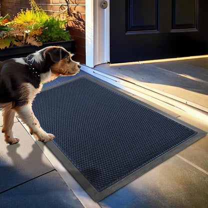 Muddy Mat® Meshy Mat™ Door Mat Heavy-Duty Quick-Dry Floor Mat, Sand & Dirt Trapper for Indoor & Outdoor, Ideal for Entrance, Mudrooms,Patios & Garages,Low-Profile,Non-Slip,Washable– Black 17"x30"x0.4"