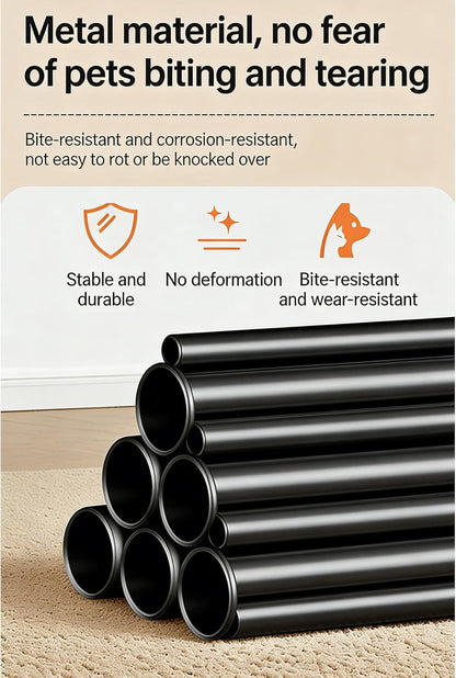 Expandable Pet Gate for Dogs & Cats – Retractable Mesh-Free Safety Barrier, Adjustable Width 2"-35", Portable Foldable Dog Fence for Doorways, Stairs, Hallways, No Drilling, Easy to Install