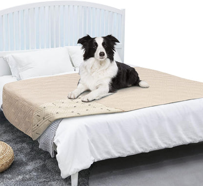PetAmi Waterproof Couch Cover for Dogs, Reversible Furniture Cover Sofa Protector for Pet Cat Bed, Washable Blanket Dog Cover for Couch Seat, 52x82 Gray