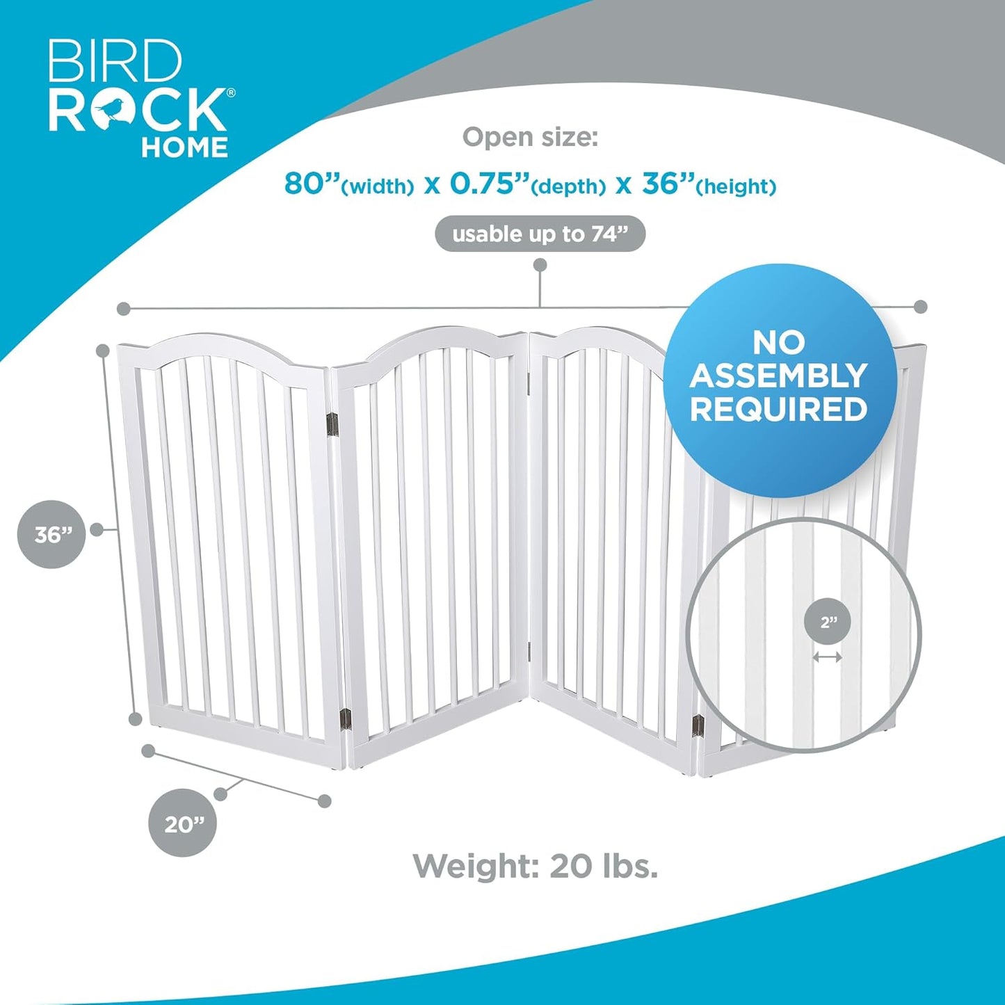 INTERNET'S BEST Arched Top Dog Gate | 4 Panel, 24" H Wooden Pet Barrier for Dogs or Cats | Freestanding Folding Room Divider for Doorways, Hallways, Stairs, and Porch | Portable, Extra Wide | Espresso