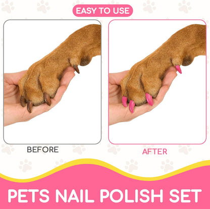 OLINGYOU 15 Colors Dog Nail Polish Pens Quick Dry, Pet Nail Polish Set for Dogs DIY Dogs Puppy Nails, Dog Safe Nail Polish Non Toxic, Odorless, Easy to Apply