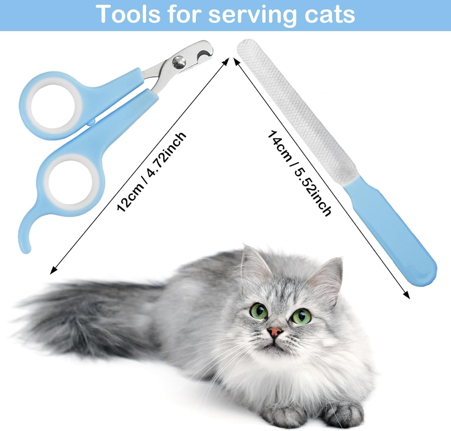 5Pcs Dogs and Cats Grooming Nail Clippers Kit Pet Claws Nail Clipper Trimmers, with Protective Guard Lock to Avoid Over Cutting, Professional Trimmers for Large and Small Cat and Dog (Pink)