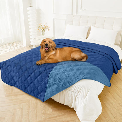 Smiry Waterproof Dog Bed Cover Blanket 30x70, Soft Reversible Pet Blanket, Washable Leakproof Cats Dogs Couch Cover for Sofa, Couch, Furniture, Grey/Dark Grey