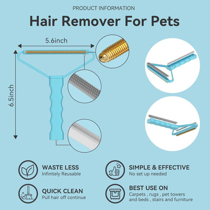Pet Hair Remover, Dog and Cat Hair Remover, Wool Hair Remover, Carpet Rake for Pet Hair Removal, Carpet Rake, Pile Brush, Hand Shaver for Carpets, Car Cushions, Sofas, Pet Beds, Furniture & Rug