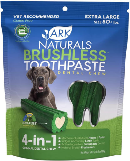 Ark Naturals Soft Brushless Toothpaste, Dog Dental Chews for Small Breeds, Freshens Breath, Unique Texture Helps Reduce Plaque & Tartar, 12oz, 1 Pack