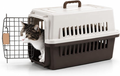 Pets Carrier,Kennel, 23in,Long,Hard-Sided,for Small Dog/Cat up to 20 lb,Suit for Airline/Road Travel (Blue, Large)