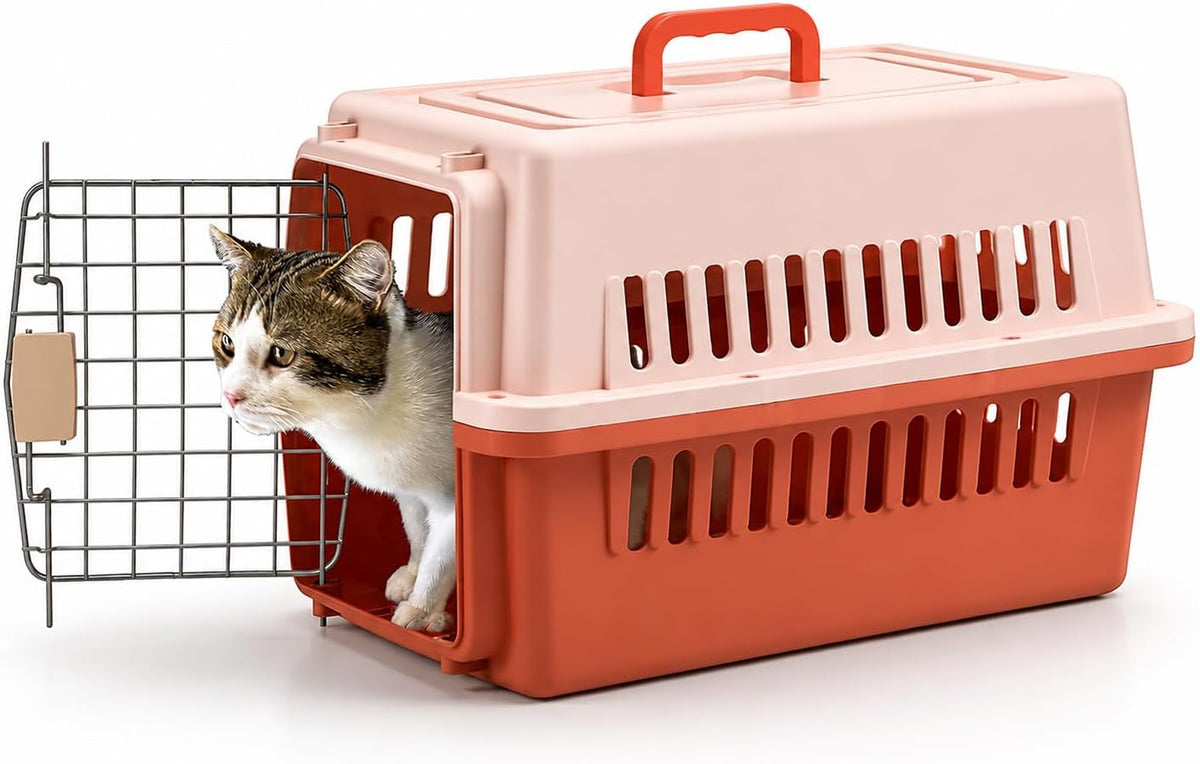 Pets Carrier,Kennel, 23in,Long,Hard-Sided,for Small Dog/Cat up to 20 lb,Suit for Airline/Road Travel (Blue, Large)