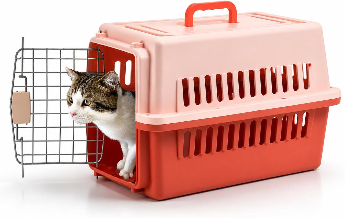 Pets Carrier,Kennel, 23in,Long,Hard-Sided,for Small Dog/Cat up to 20 lb,Suit for Airline/Road Travel (Blue, Large)