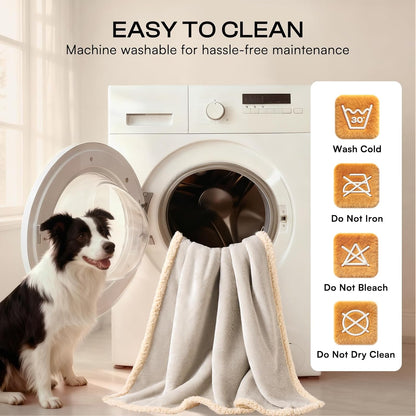 Waterproof Pet Blanket, Liquid Pee Proof Dog Blanket for Sofa Bed Couch, Reversible Sherpa Fleece Furniture Protector Cover for Small Medium Large Dogs Cats, Dark Gray Small（40" x 28"） | waterproof pet blanket sherpa fleece reversible couch cover bed