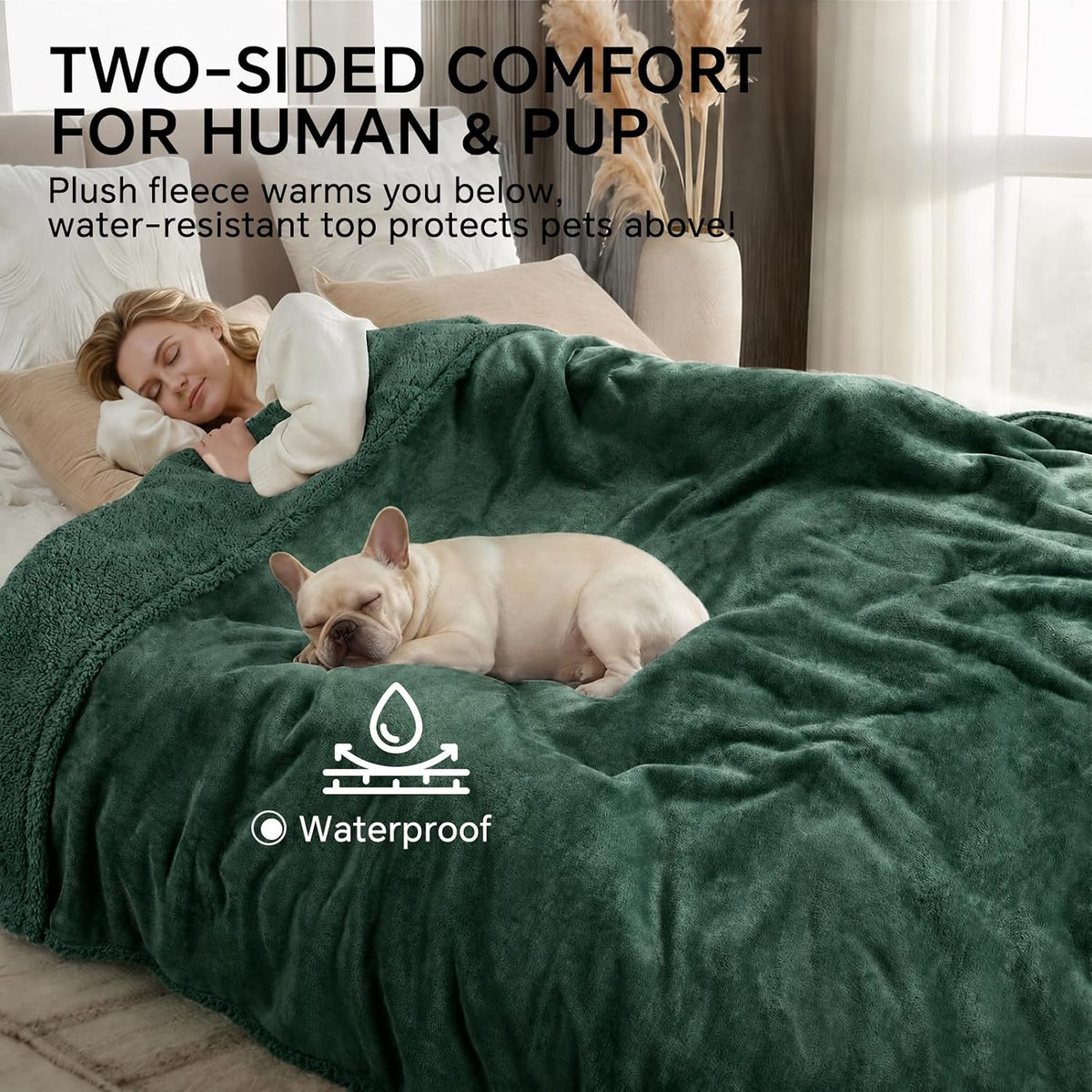 Waterproof Pet Blanket, Liquid Pee Proof Dog Blanket for Sofa Bed Couch, Reversible Sherpa Fleece Furniture Protector Cover for Small Medium Large Dogs Cats, Dark Gray Small（40" x 28"） | waterproof pet blanket sherpa fleece reversible couch cover bed