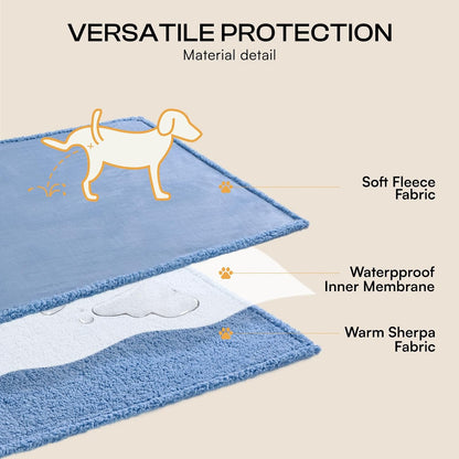 Waterproof Pet Blanket, Liquid Pee Proof Dog Blanket for Sofa Bed Couch, Reversible Sherpa Fleece Furniture Protector Cover for Small Medium Large Dogs Cats, Dark Gray Small（40" x 28"） | waterproof pet blanket sherpa fleece reversible couch cover bed