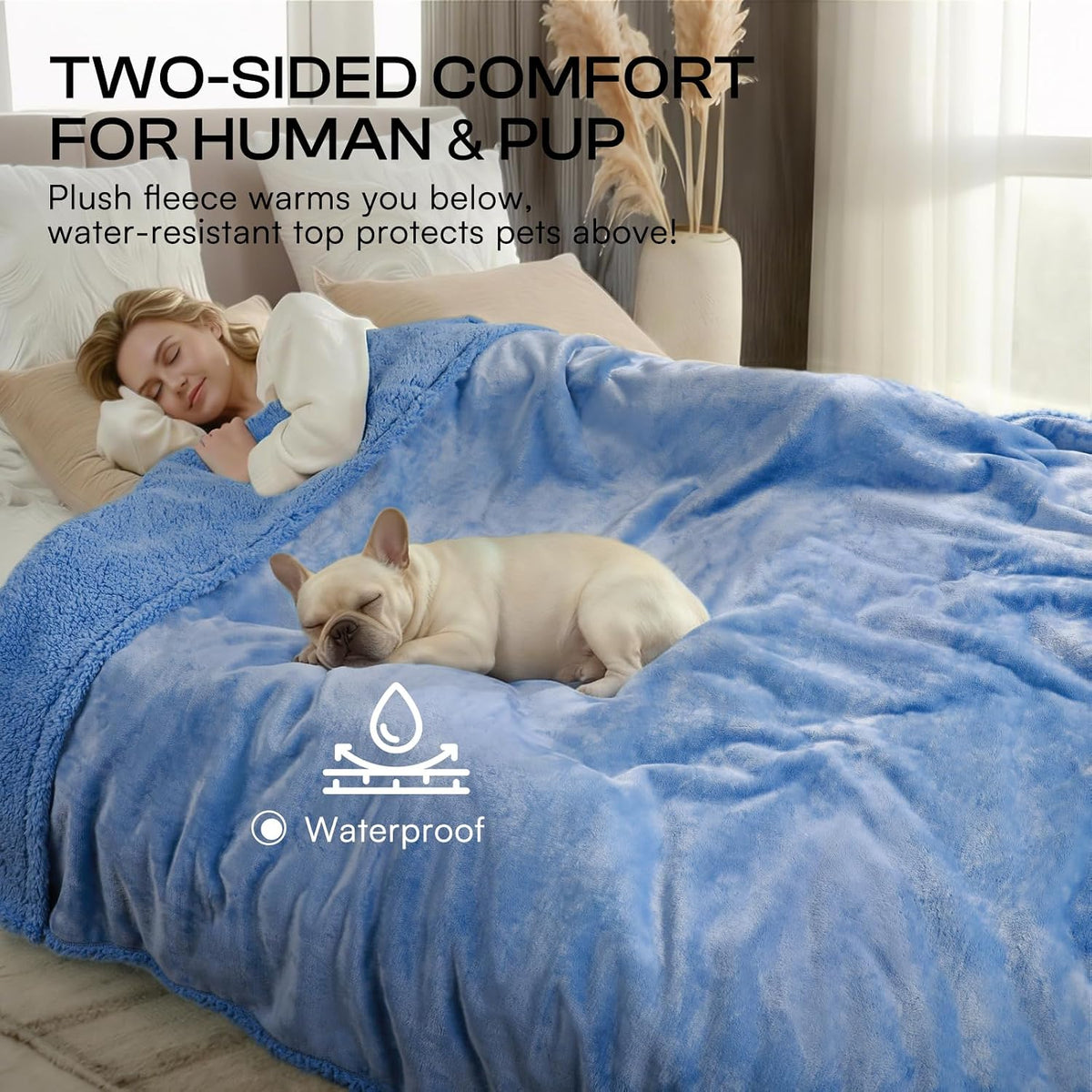Waterproof Pet Blanket, Liquid Pee Proof Dog Blanket for Sofa Bed Couch, Reversible Sherpa Fleece Furniture Protector Cover for Small Medium Large Dogs Cats, Dark Gray Small（40" x 28"） | waterproof pet blanket sherpa fleece reversible couch cover bed