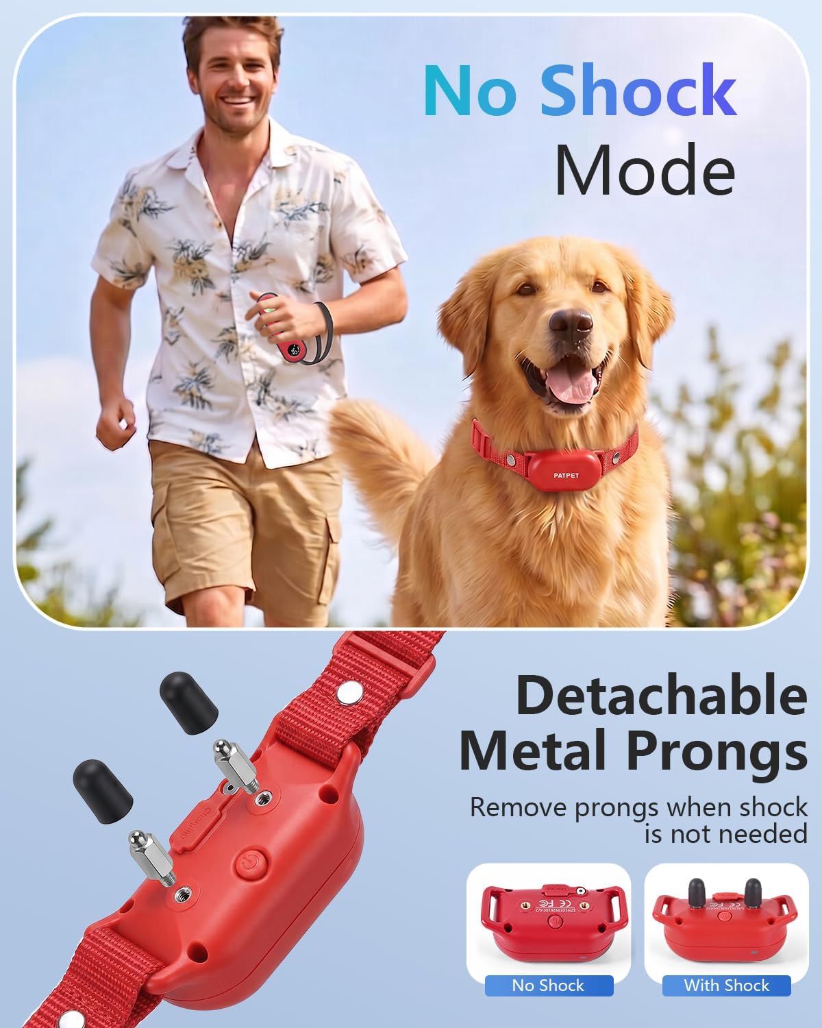 Dog Shock Collar with Remote Control - 4000FT Safe Training Collar