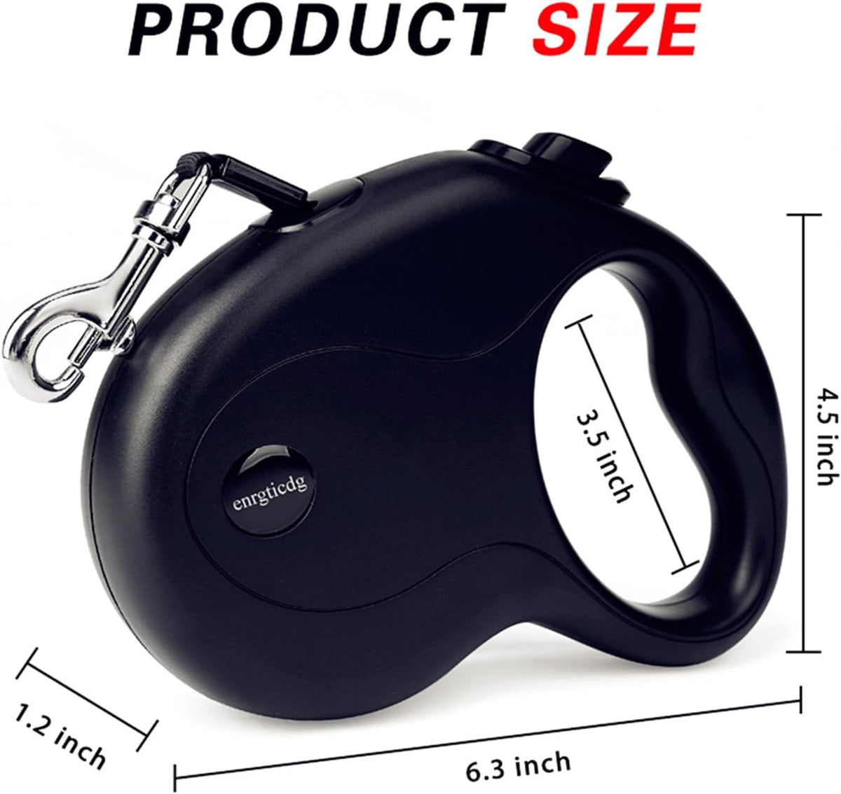 16Ft Retractable Dog Leash,Light Weight Leash for Small to Medium Dogs/Cats Up to 50lbs,Stainless Steel Spring Strong Nylon Tape, Tangle Free, One-Handed Brake.(Pink-Black)