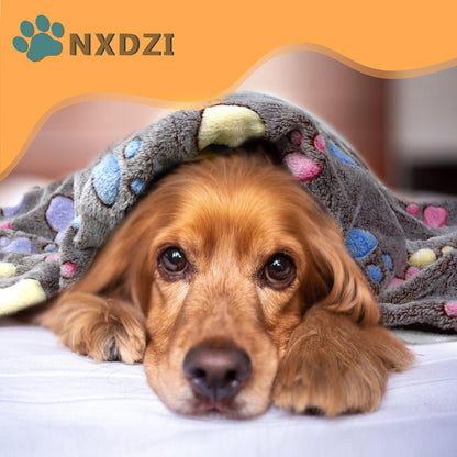 Dog Blankets for Medium Large Dogs, 3 Pack Dog Blanket Washable 41" x 31", Fuzzy Soft Pet Mat Throw Cover for Kennel Crate Bed, Cute Paw Pattern, Cat Blanket, Blankets for Dogs, Pet Blanket