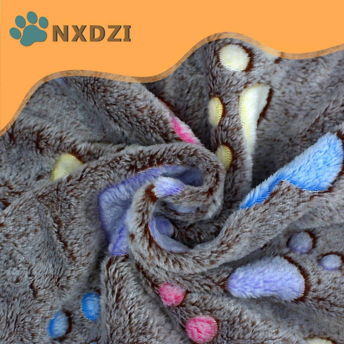 Dog Blankets for Medium Large Dogs, 3 Pack Dog Blanket Washable 41" x 31", Fuzzy Soft Pet Mat Throw Cover for Kennel Crate Bed, Cute Paw Pattern, Cat Blanket, Blankets for Dogs, Pet Blanket