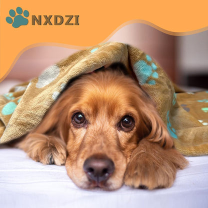 Dog Blankets for Medium Large Dogs, 3 Pack Dog Blanket Washable 41" x 31", Fuzzy Soft Pet Mat Throw Cover for Kennel Crate Bed, Cute Paw Pattern, Cat Blanket, Blankets for Dogs, Pet Blanket