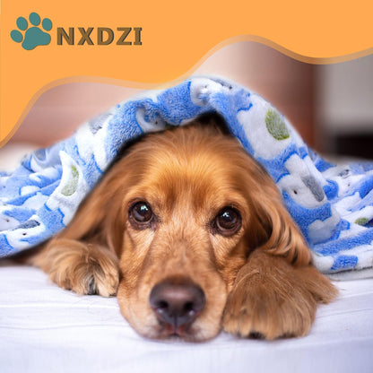 Dog Blankets for Medium Large Dogs, 3 Pack Dog Blanket Washable 41" x 31", Fuzzy Soft Pet Mat Throw Cover for Kennel Crate Bed, Cute Paw Pattern, Cat Blanket, Blankets for Dogs, Pet Blanket