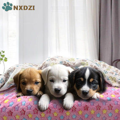 Dog Blankets for Medium Large Dogs, 3 Pack Dog Blanket Washable 41" x 31", Fuzzy Soft Pet Mat Throw Cover for Kennel Crate Bed, Cute Paw Pattern, Cat Blanket, Blankets for Dogs, Pet Blanket