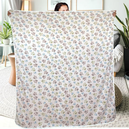 Dog Blankets for Medium Large Dogs, 3 Pack Dog Blanket Washable 41" x 31", Fuzzy Soft Pet Mat Throw Cover for Kennel Crate Bed, Cute Paw Pattern, Cat Blanket, Blankets for Dogs, Pet Blanket