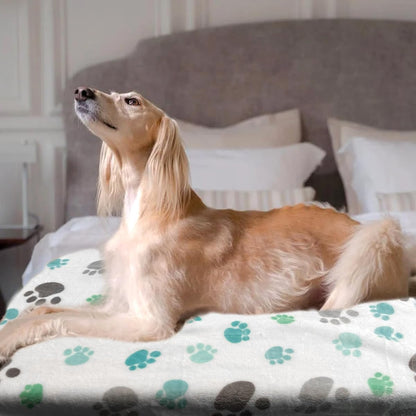Dog Blankets for Medium Large Dogs, 3 Pack Dog Blanket Washable 41" x 31", Fuzzy Soft Pet Mat Throw Cover for Kennel Crate Bed, Cute Paw Pattern, Cat Blanket, Blankets for Dogs, Pet Blanket