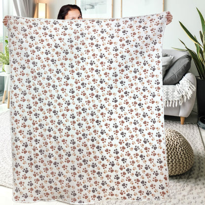 Dog Blankets for Medium Large Dogs, 3 Pack Dog Blanket Washable 41" x 31", Fuzzy Soft Pet Mat Throw Cover for Kennel Crate Bed, Cute Paw Pattern, Cat Blanket, Blankets for Dogs, Pet Blanket