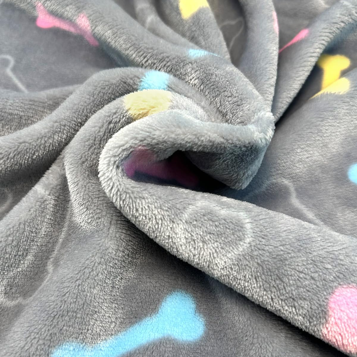 Dog Blankets for Medium Large Dogs, 3 Pack Dog Blanket Washable 41" x 31", Fuzzy Soft Pet Mat Throw Cover for Kennel Crate Bed, Cute Paw Pattern, Cat Blanket, Blankets for Dogs, Pet Blanket