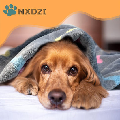 Dog Blankets for Medium Large Dogs, 3 Pack Dog Blanket Washable 41" x 31", Fuzzy Soft Pet Mat Throw Cover for Kennel Crate Bed, Cute Paw Pattern, Cat Blanket, Blankets for Dogs, Pet Blanket