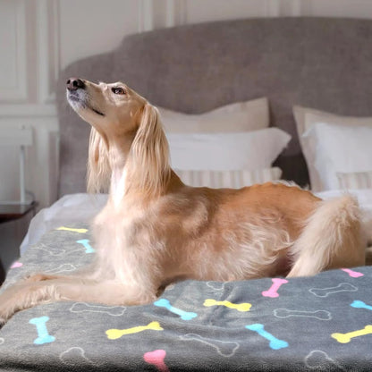 Dog Blankets for Medium Large Dogs, 3 Pack Dog Blanket Washable 41" x 31", Fuzzy Soft Pet Mat Throw Cover for Kennel Crate Bed, Cute Paw Pattern, Cat Blanket, Blankets for Dogs, Pet Blanket