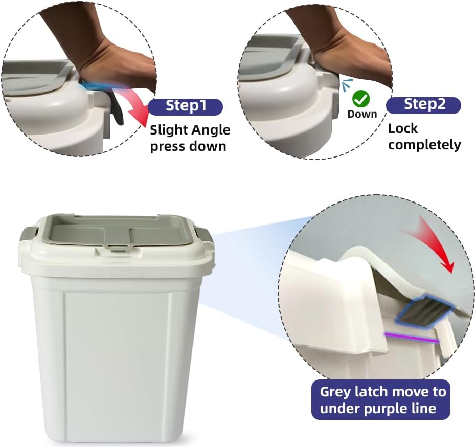 Airtight Pet Food Storage Container, Holds 30lbs