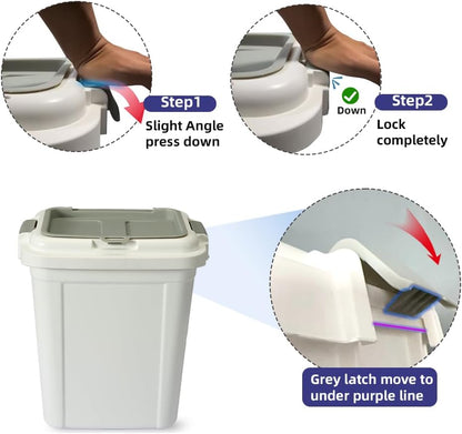 Airtight Pet Food Storage Container, Holds 30lbs