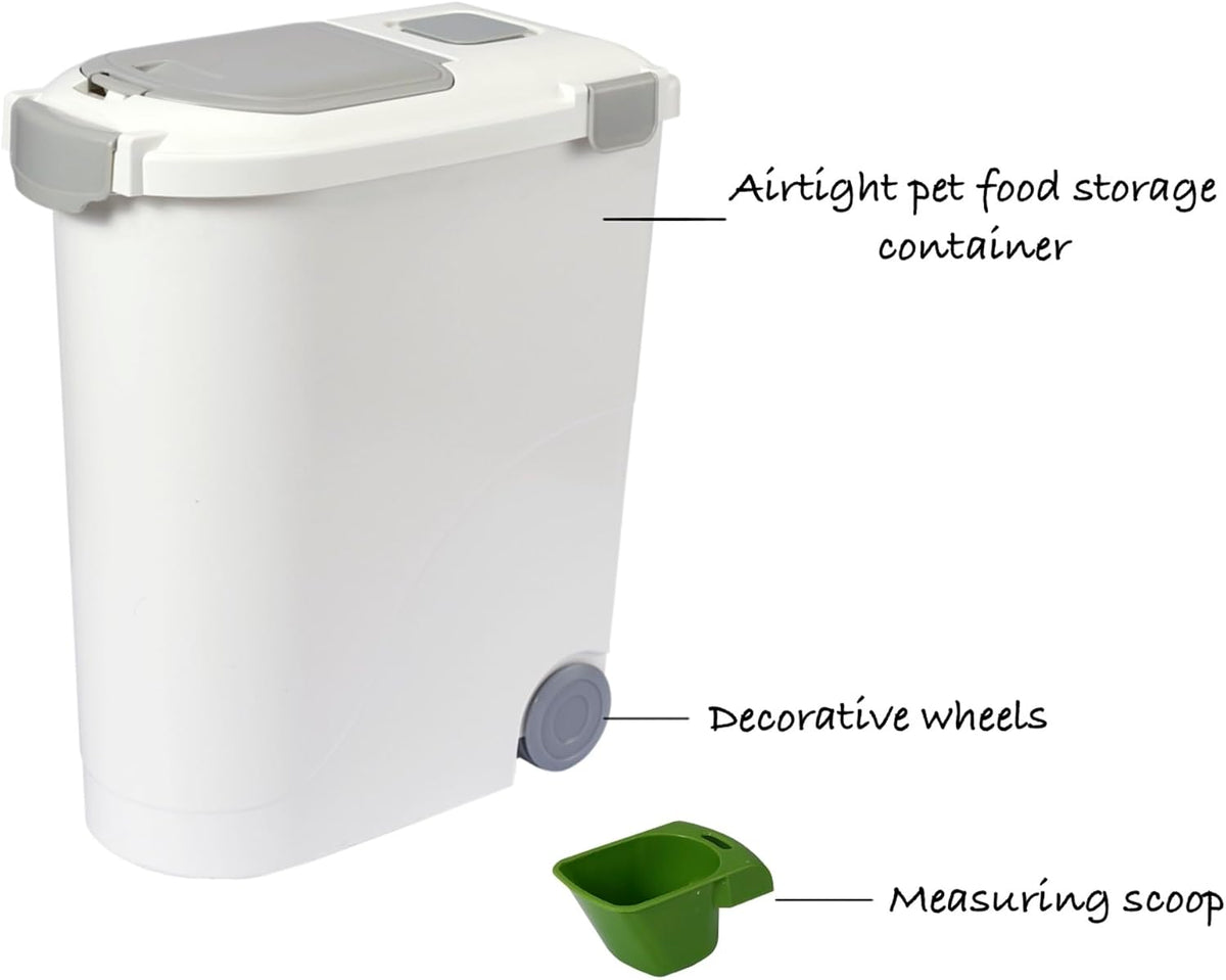 Airtight Pet Food Storage Container, Holds 30lbs
