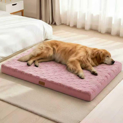 Orthopedic Large Dog Bed Washable Pet Crate Mat 36''X24'' Black