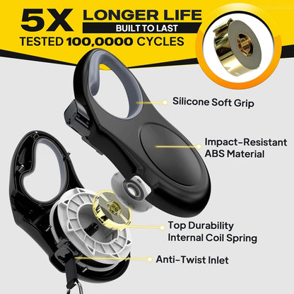 Retractable Dog Leash, 16 ft Dog Walking Leash for Small Dogs up to 26 lbs, 360° Tangle Free, Black