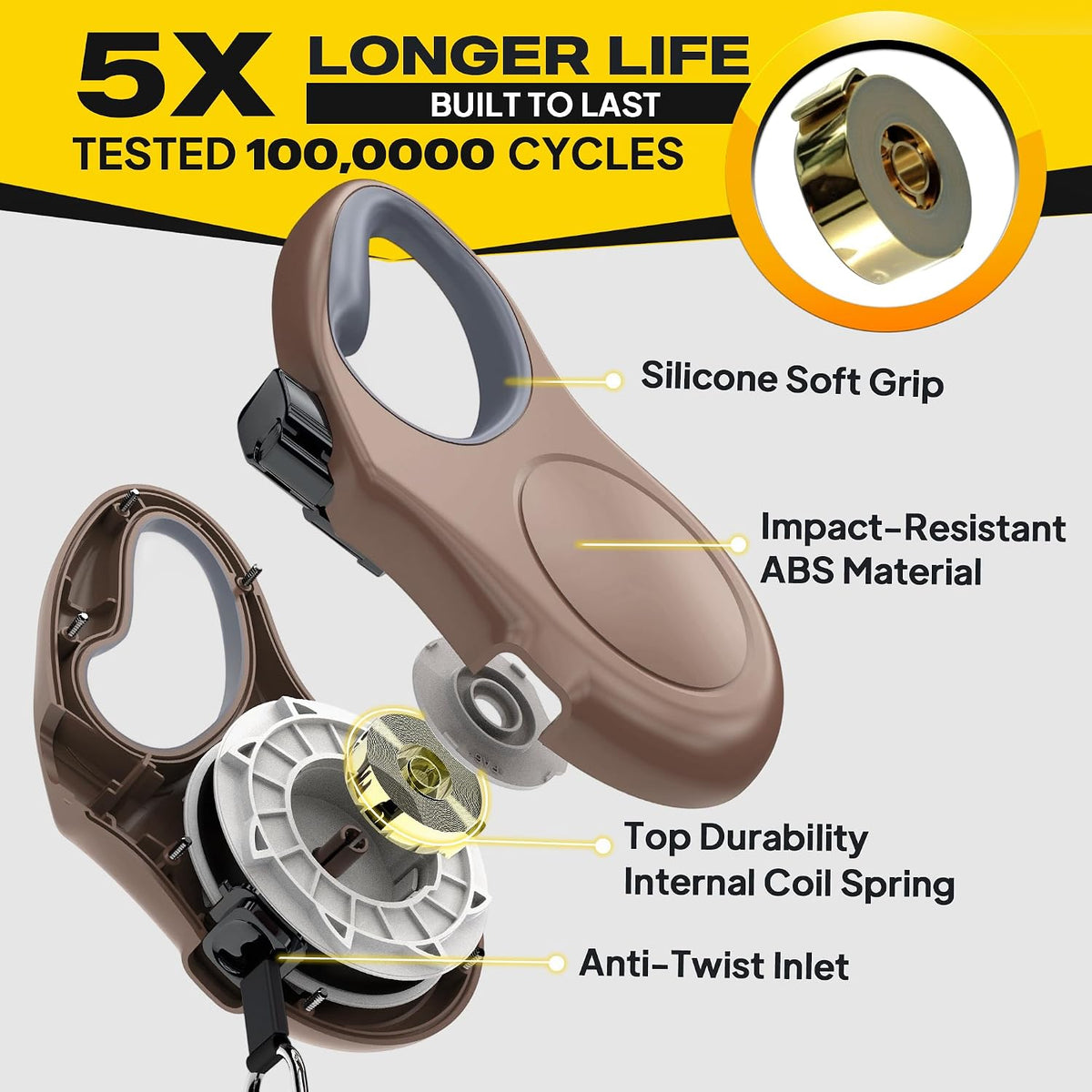Retractable Dog Leash, 16 ft Dog Walking Leash for Small Dogs up to 26 lbs, 360° Tangle Free, Black