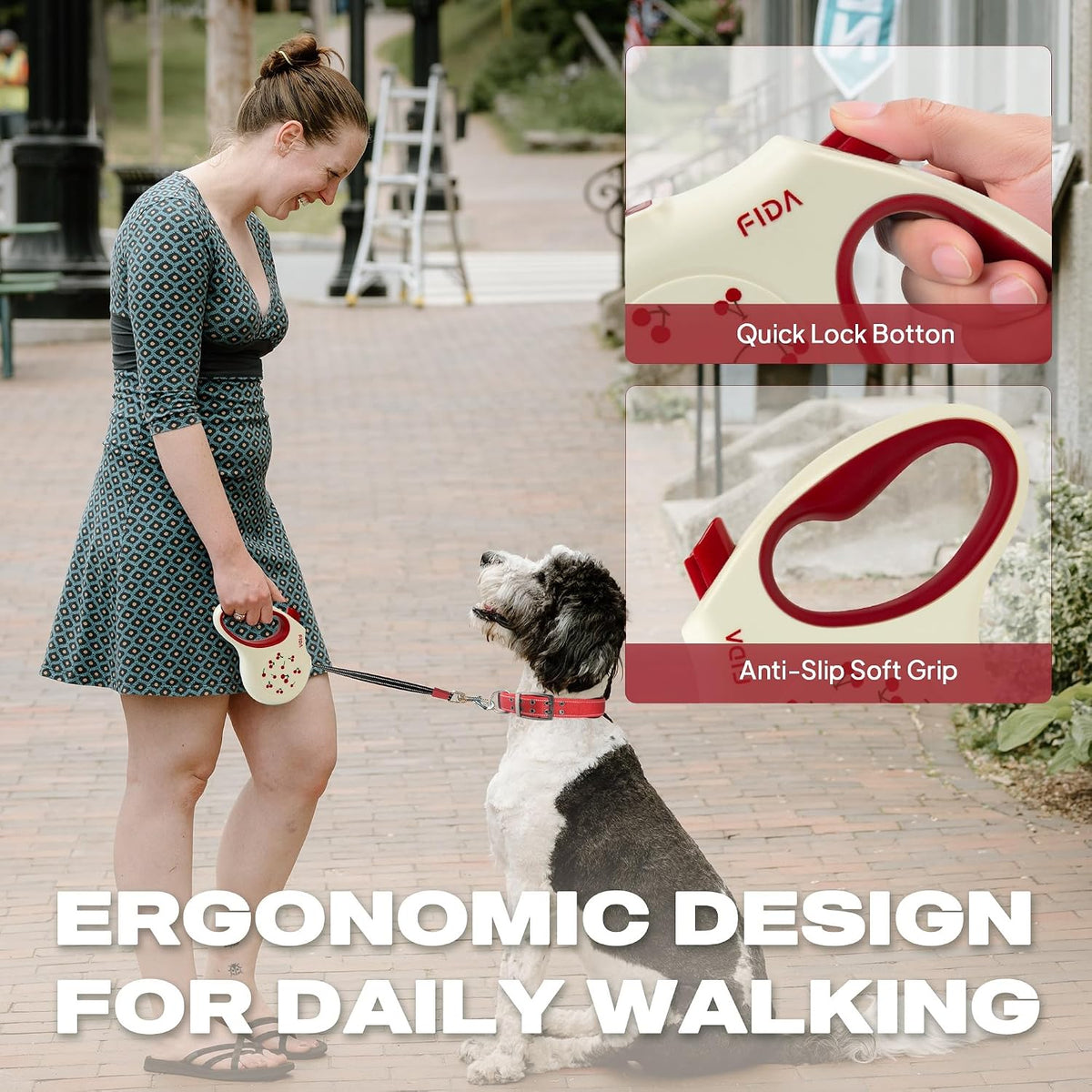 Retractable Dog Leash, 16 ft Dog Walking Leash for Small Dogs up to 26 lbs, 360° Tangle Free, Black