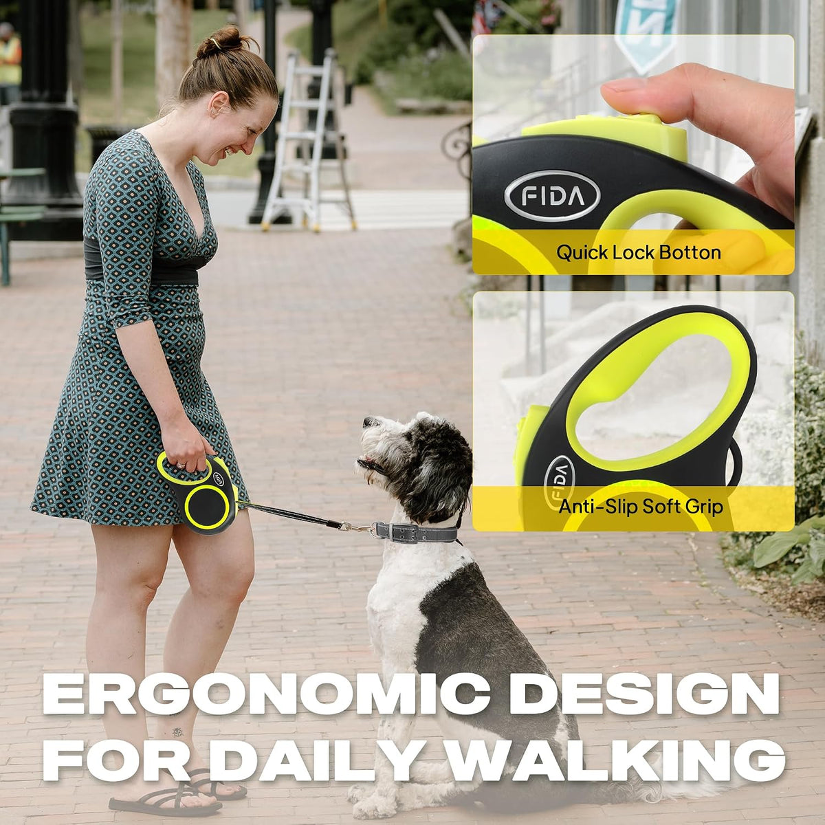Retractable Dog Leash, 16 ft Dog Walking Leash for Small Dogs up to 26 lbs, 360° Tangle Free, Black