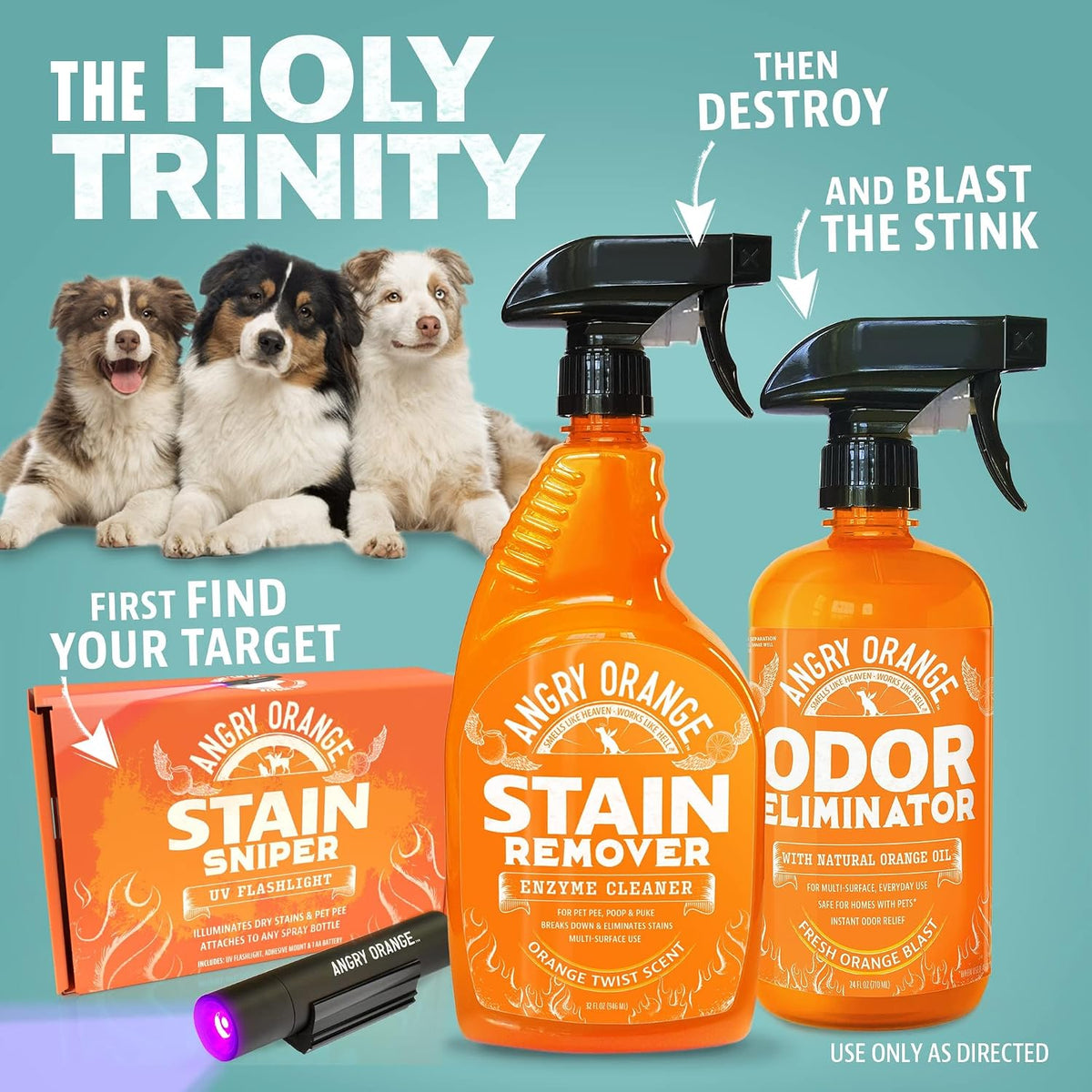 Stain & Odor Remover - 32oz Pet Urine Enzyme Cleaner - Enzymatic Dog & Cat Pee Destroyer and Odor Eliminator - NEW Orange Rush Scent Cleaning Solution for Home