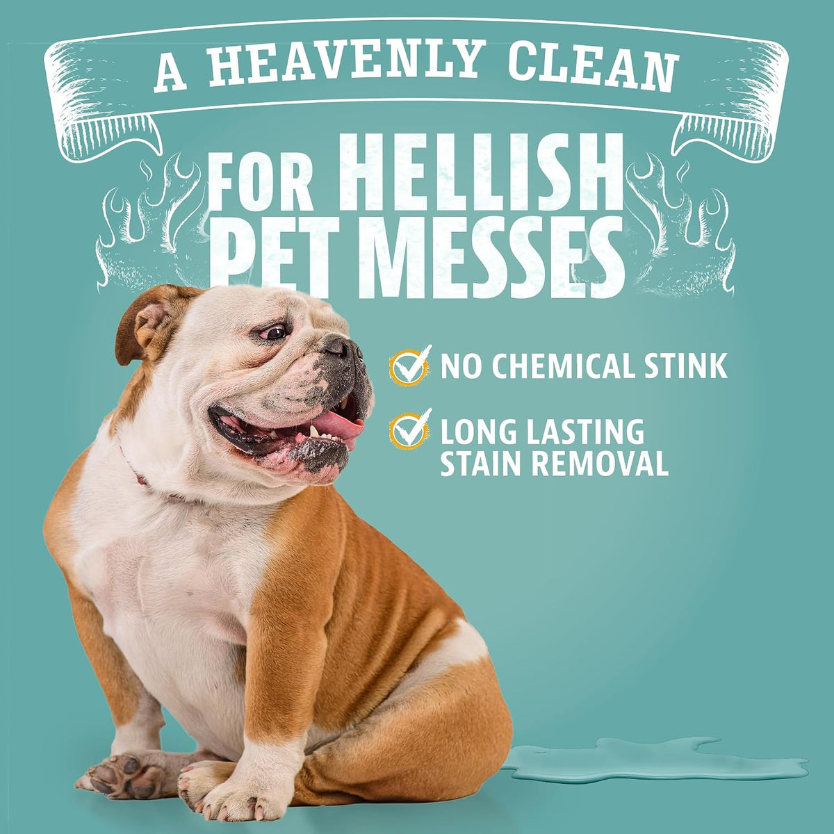 Stain & Odor Remover - 32oz Pet Urine Enzyme Cleaner - Enzymatic Dog & Cat Pee Destroyer and Odor Eliminator - NEW Orange Rush Scent Cleaning Solution for Home