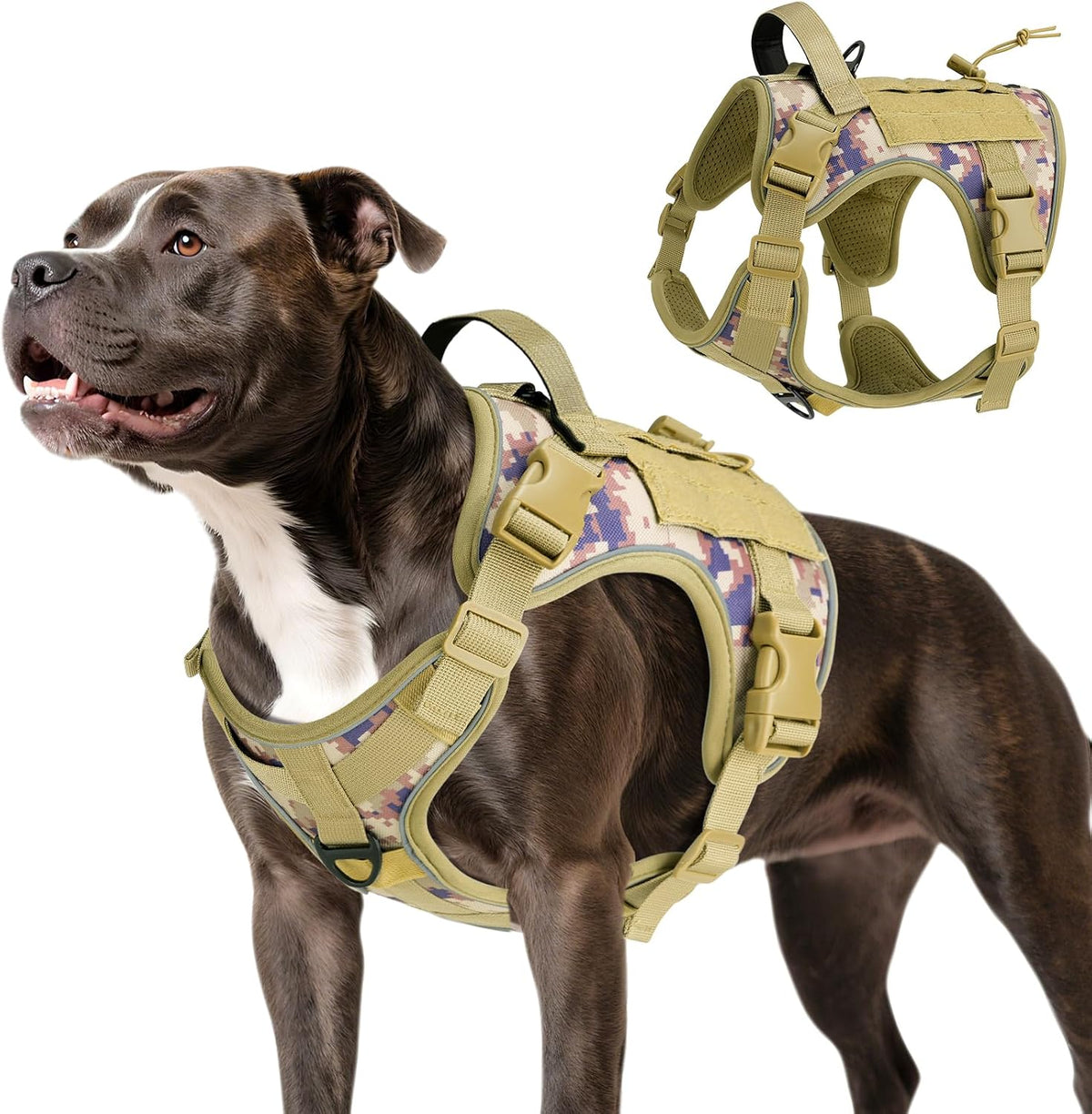 Dog Seat Belt Vest Harness for Car, 2 in 1 Seatbelt Buckle