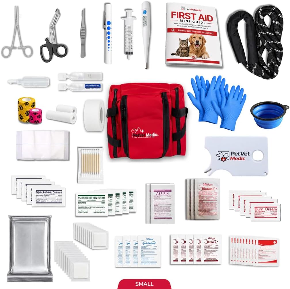Cat & Dog First Aid Kit with Thermometer & Bandages (Medium)