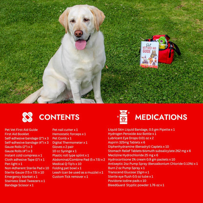 Cat & Dog First Aid Kit with Thermometer & Bandages (Medium)